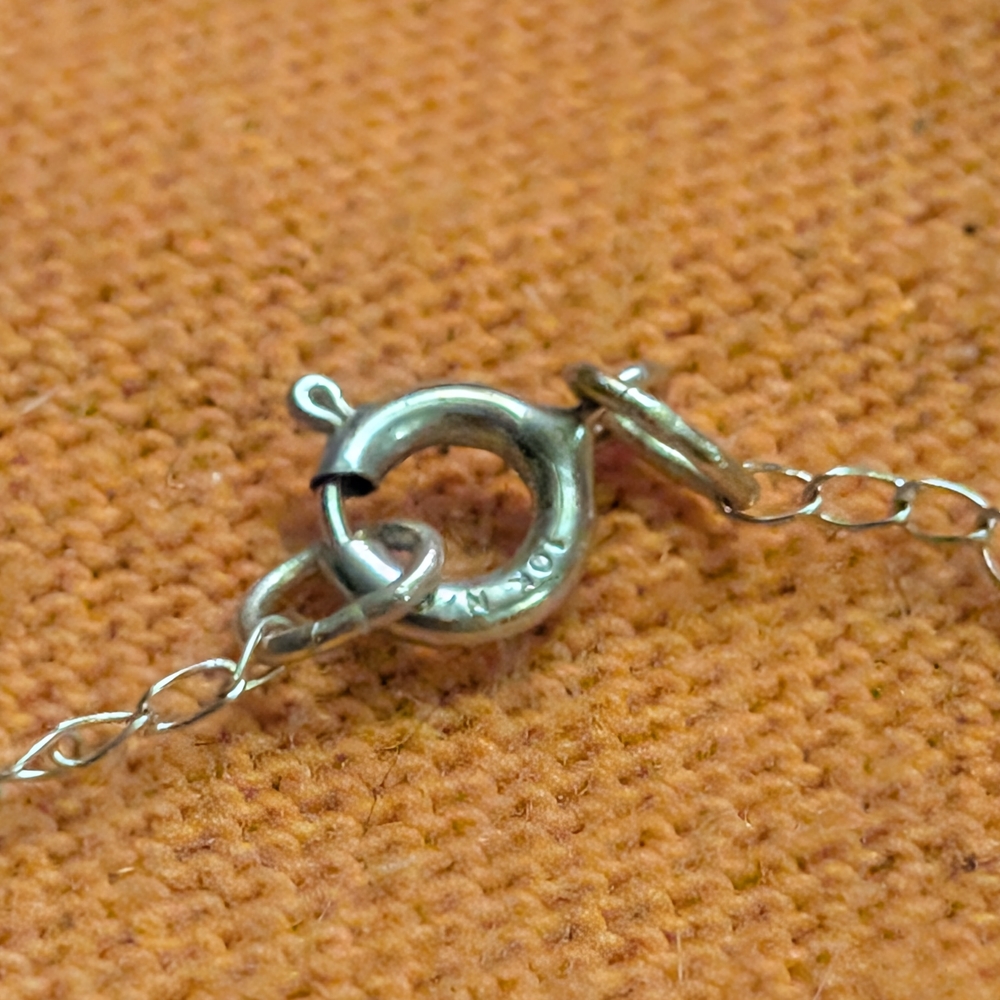 10k Gold With Purple Stone GF Necklace with Amethyst Charm - Picture 3 of 3